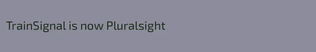 TrainSignal is now Pluralsight